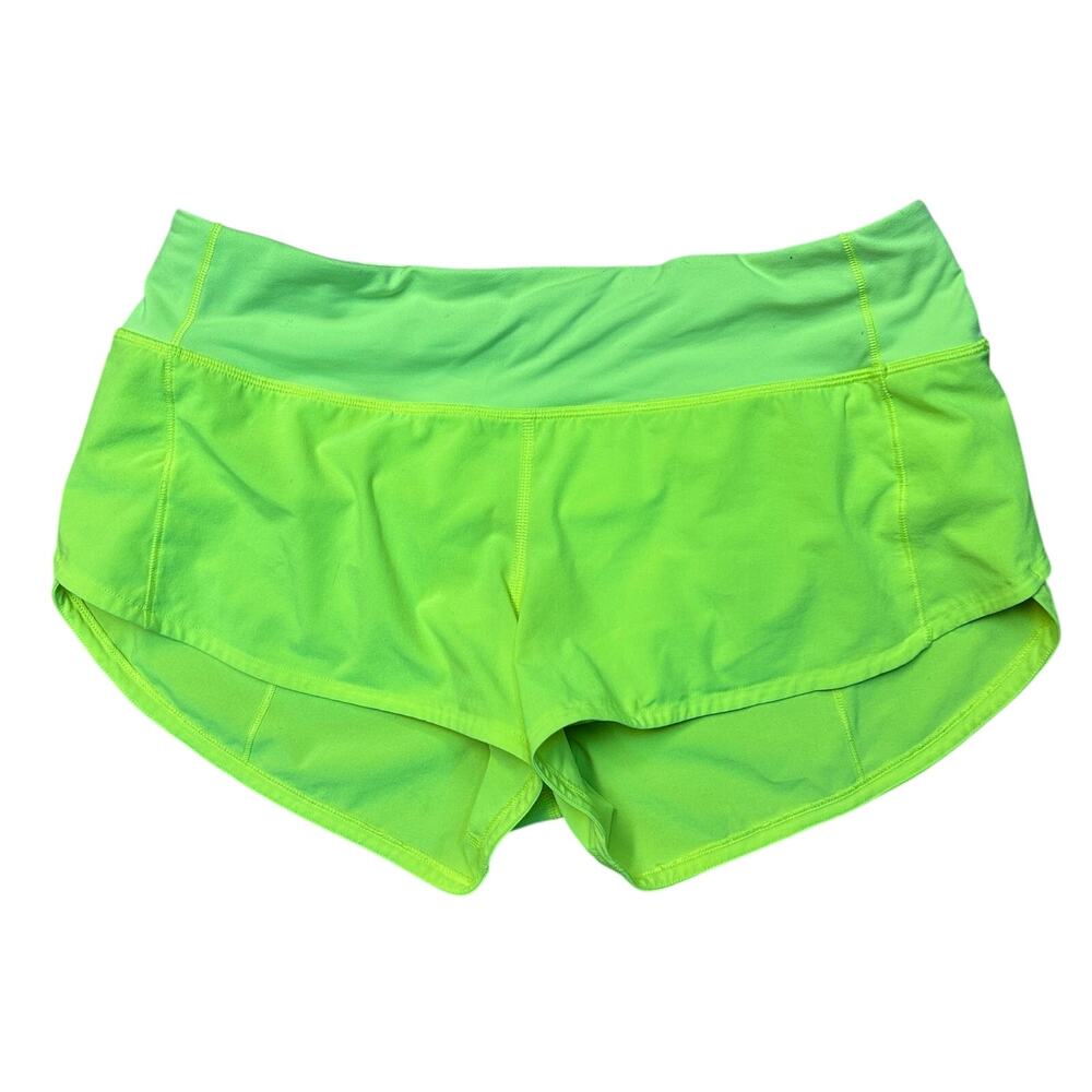 Lululemon Women’s 6 Hotty Hot Shorts 2.5 In Low Neon Yellow Athleisure Running